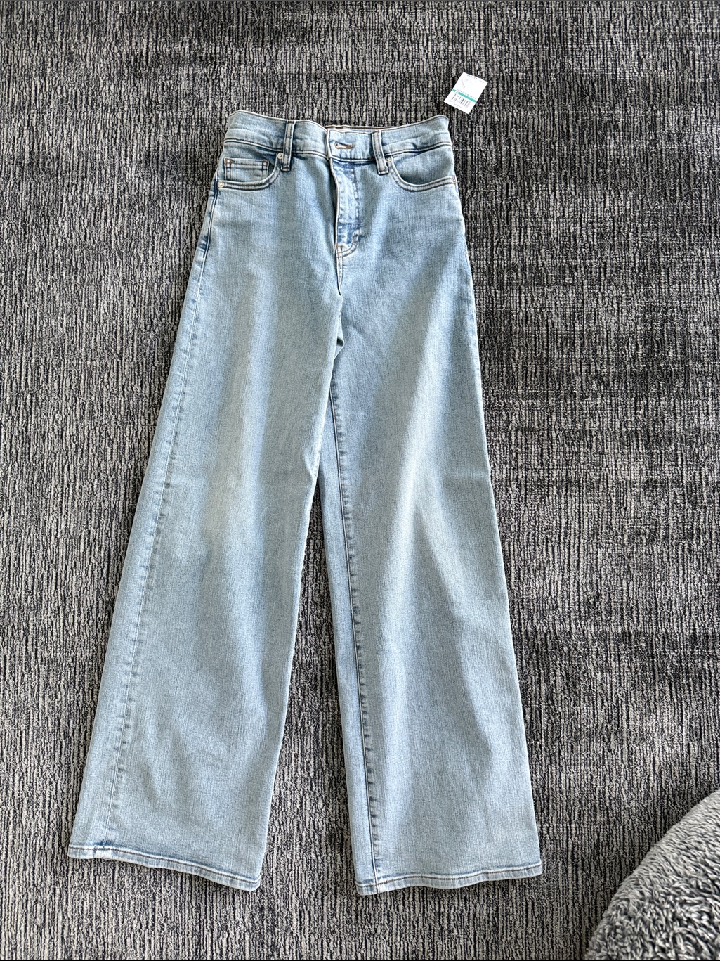 Frame Denim Wide-Leg High-Rise Jeans - Light Blue